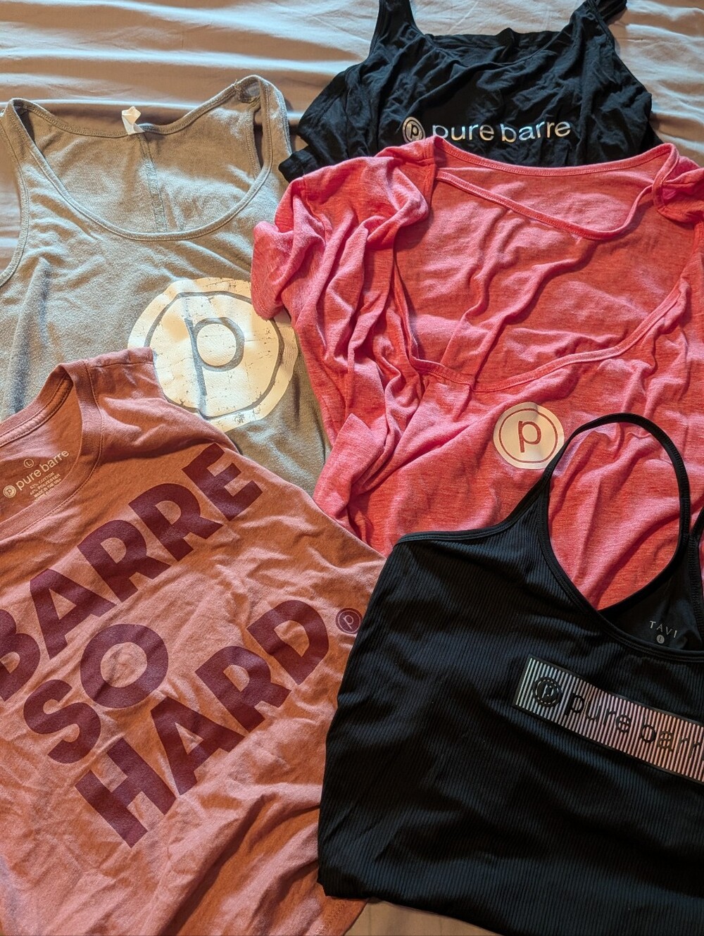 Pure Barre Bundle - 5 Tanks and workout Tops!
